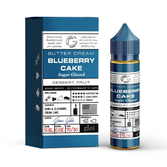 Glas Basix 50ml Short Fill: Blueberry Cake /w Free Nic Shot - No1VapeTrail 