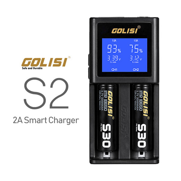 GOLISI – S2 Smart Charger (2bay vape charger)