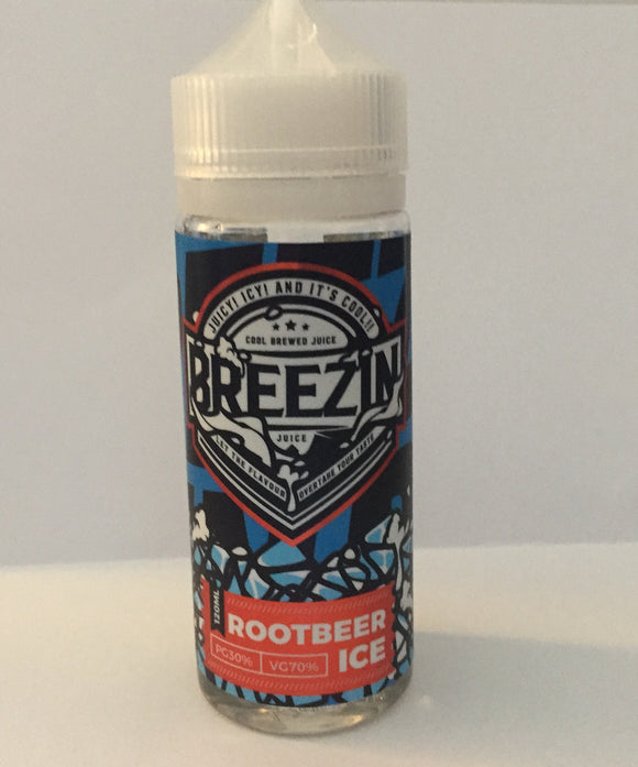 Breezin Rootbeer ice  pg30 vg 70 shortfill 100 mil - No1VapeTrail 