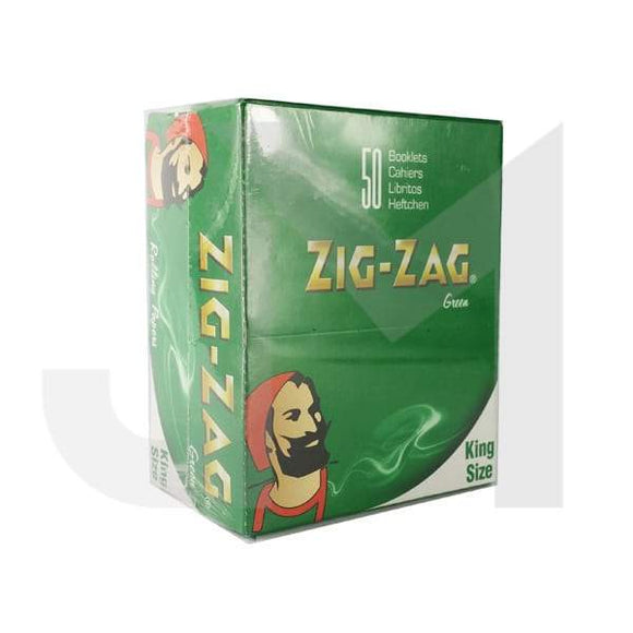 50 Zig-Zag Green King Size Rolling Papers - No1VapeTrail 