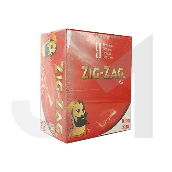 50 Zig-Zag Red King Size Rolling Papers - No1VapeTrail 
