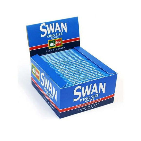 50 Swan Blue King Size Rolling Papers - No1VapeTrail 