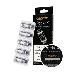 Authentic Aspire PockeX Coils 0.6 Ω Replacement Coil Head 0.6ohm (Pack Of 5) - No1VapeTrail 
