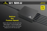 XTAR U1 Six-U 45W 6-Port USB Charger Hub - No1VapeTrail 